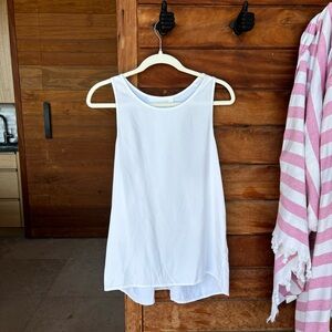 Lululemon White Open Back Tank Top